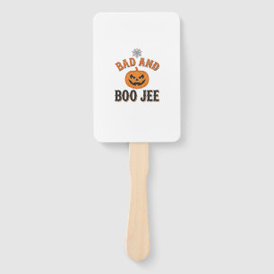 Schlecht und Boo Jee Halloween-Kürbis-Grafik_1 Fächer