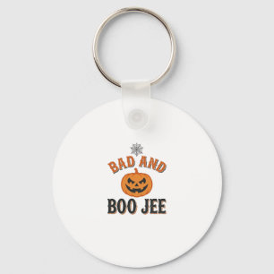 Schlecht und Boo Jee Halloween-Kürbis-Grafik_1 Schlüsselanhänger