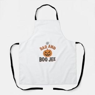 Schlecht und Boo Jee Halloween-Kürbis-Grafik_1 Schürze