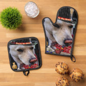 Schlecht vor dem Knochen Ofenhandschuh & Topflappen-Set (Oben Unten)