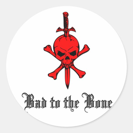 Schlecht vor dem Knochen Runder Aufkleber (Vorderseite)