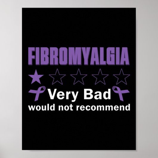 Schlecht wäre nicht zu empfehlen Fibromyalgie Bewu Poster (Vorne)