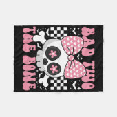 Schlecht zwei Knochenkumpen mit rosa Bow zu Hallow Fleecedecke (Vorderseite (Horizontal))
