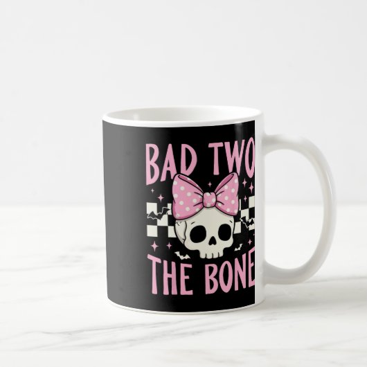 Schlecht zwei Knochenkumpen mit rosa Bow zu Hallow Kaffeetasse (Rechts)