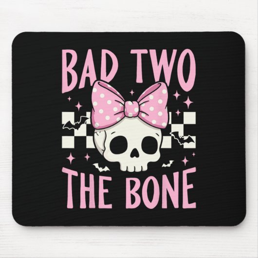 Schlecht zwei Knochenkumpen mit rosa Bow zu Hallow Mousepad (Vorne)