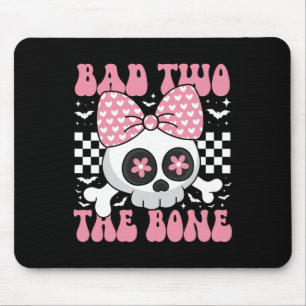 Schlecht zwei Knochenkumpen mit rosa Bow zu Hallow Mousepad