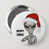 Schlechte Alien, schwere Weihnachten! Button (Vorne & Hinten)