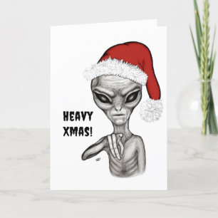 Schlechte Alien, schwere Weihnachten! Feiertagskarte