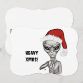 Schlechte Alien, schwere Weihnachten! Feiertagskarte (Vorne/Hinten)