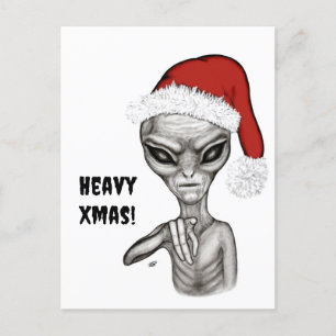 Schlechte Alien, schwere Weihnachten! Feiertagspostkarte