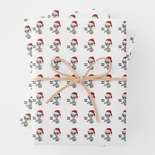 Schlechte Alien, schwere Weihnachten! Geschenkpapier Set (Beispiel)