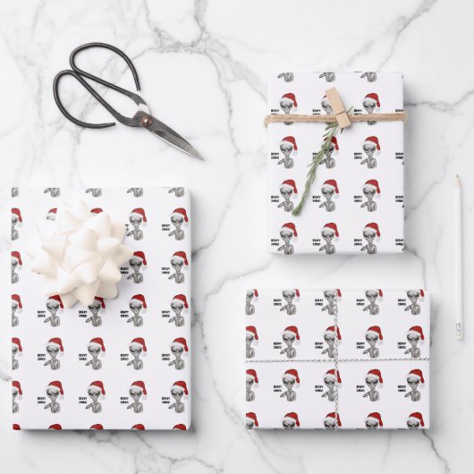 Schlechte Alien, schwere Weihnachten! Geschenkpapier Set (Vorderseite)