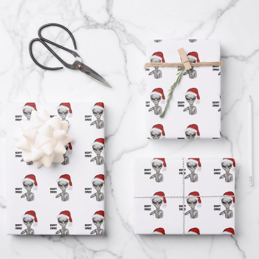 Schlechte Alien, schwere Weihnachten! Geschenkpapier Set (Vorderseite)