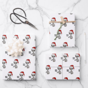 Schlechte Alien, schwere Weihnachten! Geschenkpapier Set