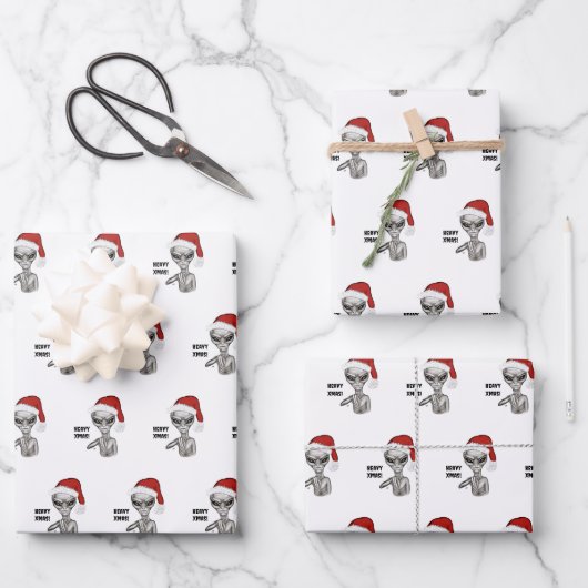 Schlechte Alien, schwere Weihnachten! Geschenkpapier Set (Vorderseite)