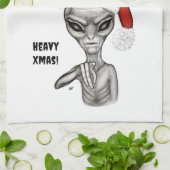 Schlechte Alien, schwere Weihnachten! Geschirrtuch (Gefaltet)