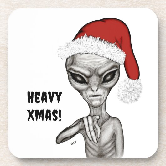 Schlechte Alien, schwere Weihnachten! Getränkeuntersetzer (Vorderseite)