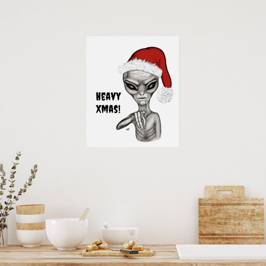 Schlechte Alien, schwere Weihnachten! Poster (Küche)