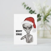 Schlechte Alien, schwere Weihnachten! Postkarte (Stehend Vorderseite)