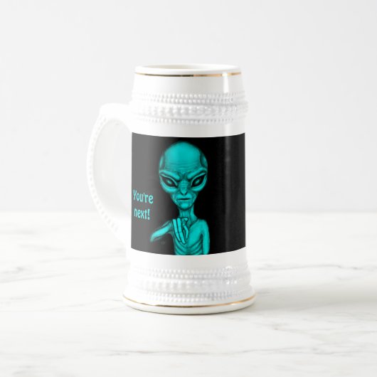 Schlechte Alien, Sie sind als Nächstes dran! Bierglas (Vorderseite Links)