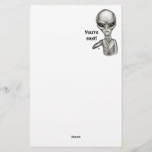 Schlechte Alien, Sie sind als Nächstes dran! Brief Briefpapier (Rückseite)