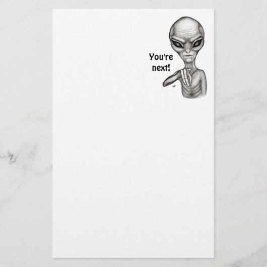 Schlechte Alien, Sie sind als Nächstes dran! Brief Briefpapier (Vorderseite)