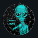 Schlechte Alien, Sie sind als Nächstes dran! Dartscheibe<br><div class="desc">Gray Alien ,  Bad Alien ,  Du bist als Nächstes ! in Schwarz und Grün Stil ,  Fantasy Art Pencil Zeichnend von Krisi ArtKSZP >>> Mehr Produkte im Store Kategorie >>> Alien >>> Schlechte Alien in Schwarz und Grün.</div>