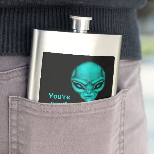 Schlechte Alien, Sie sind als Nächstes dran! Flachmann (Beispiel)