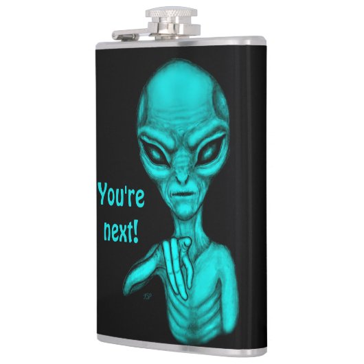 Schlechte Alien, Sie sind als Nächstes dran! Flachmann (Links)