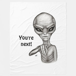 Schlechte Alien, Sie sind als Nächstes dran! Fleec Fleecedecke