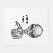 Schlechte Alien, Sie sind als Nächstes dran! Fleecedecke (Vorderseite (Horizontal))