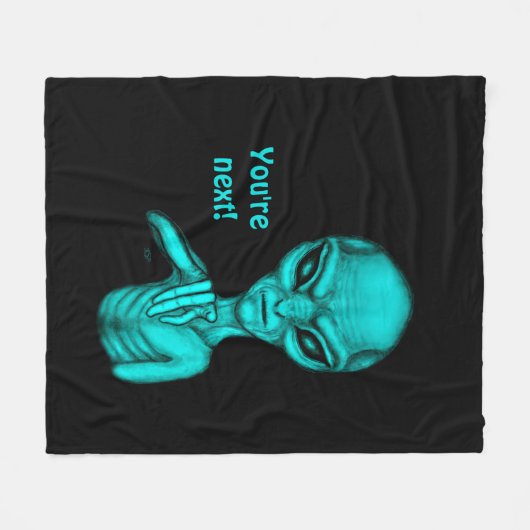 Schlechte Alien, Sie sind als Nächstes dran! Fleecedecke (Vorderseite (Horizontal))