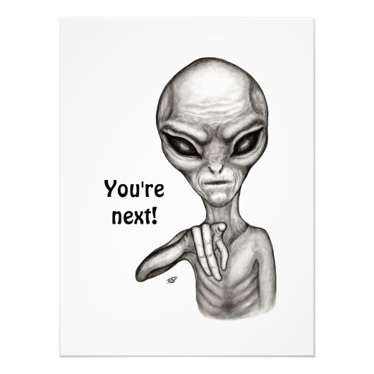Schlechte Alien, Sie sind als Nächstes dran! Fotodruck (Vorne)