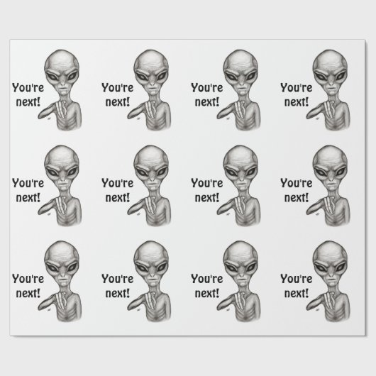 Schlechte Alien, Sie sind als Nächstes dran! Geschenkpapier (Flach)
