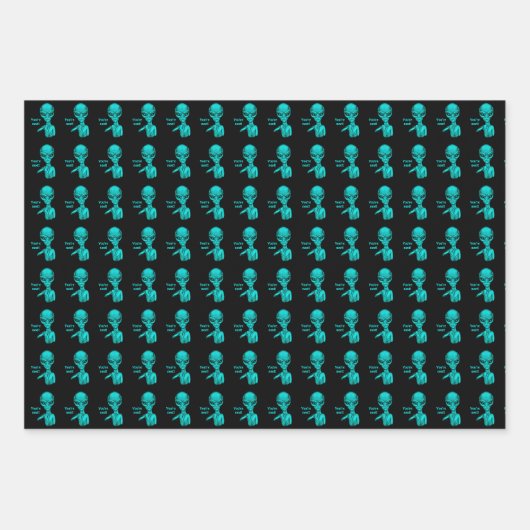 Schlechte Alien, Sie sind als Nächstes dran! Geschenkpapier Set (Vorderseite 3)