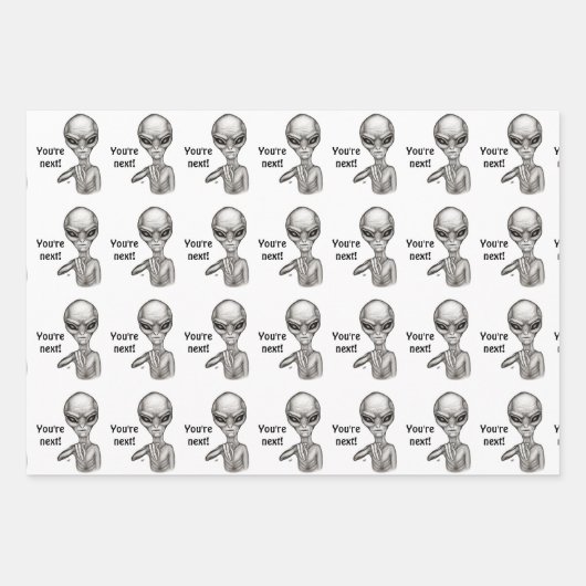 Schlechte Alien, Sie sind als Nächstes dran! Geschenkpapier Set (Vorderseite 2)