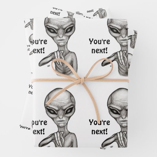 Schlechte Alien, Sie sind als Nächstes dran! Geschenkpapier Set (Beispiel)
