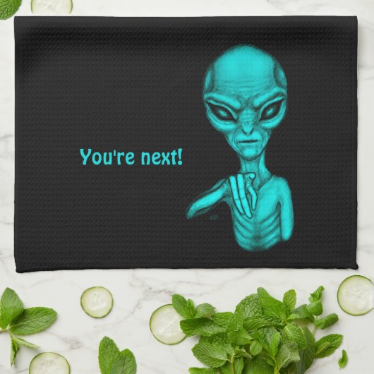 Schlechte Alien, Sie sind als Nächstes dran! Geschirrtuch (Gefaltet)