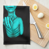 Schlechte Alien, Sie sind als Nächstes dran! Geschirrtuch (Viertel Falte)