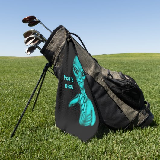 Schlechte Alien, Sie sind als Nächstes dran! Golfhandtuch (Gras)