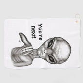 Schlechte Alien, Sie sind als Nächstes dran! Golfhandtuch (Horizontal)