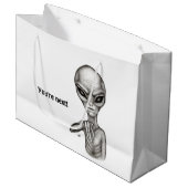 Schlechte Alien, Sie sind als Nächstes dran! Große Geschenktüte (Vorderseite Schrägansicht)