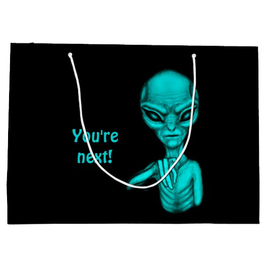Schlechte Alien, Sie sind als Nächstes dran! Große Geschenktüte (Rückseite)