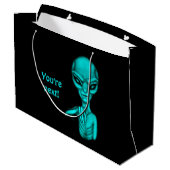 Schlechte Alien, Sie sind als Nächstes dran! Große Geschenktüte (Rückseite Schrägansicht)