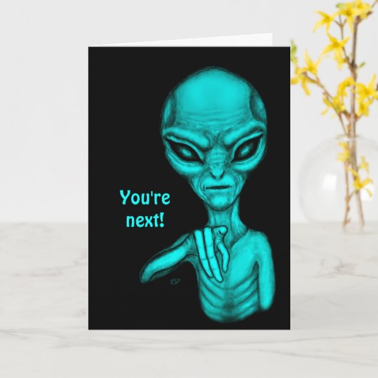 Schlechte Alien, Sie sind als Nächstes dran! Karte (Gelbe Blume)