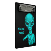 Schlechte Alien, Sie sind als Nächstes dran! Klemm Mini Klemmbrett (Schrägansicht)
