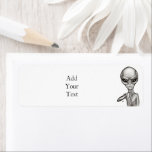 Schlechte Alien, Sie sind als Nächstes dran! Label<br><div class="desc">Graue Alien ,  Fantasy Art Pencil Zeichnend von Krisi ArtKSZP >>> Mehr Produkte im Store Category >>> Alien >>> Bad Alien</div>