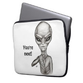 Schlechte Alien, Sie sind als Nächstes dran! Laptopschutzhülle (Vorderseite Links)