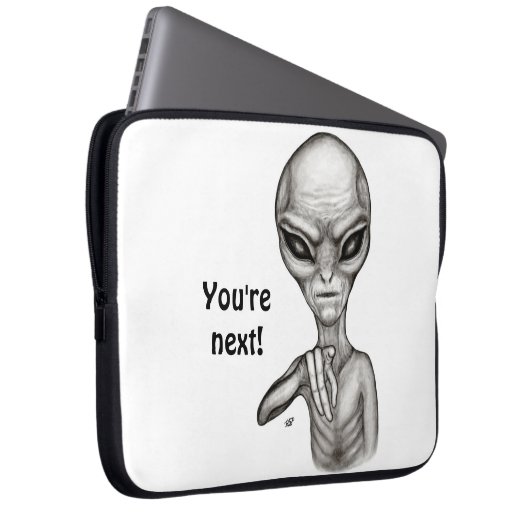 Schlechte Alien, Sie sind als Nächstes dran! Laptopschutzhülle (Vorne Rechts)