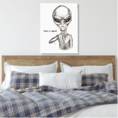 Schlechte Alien, Sie sind als Nächstes dran! Leinwanddruck (Insitu (Schlafzimmer))